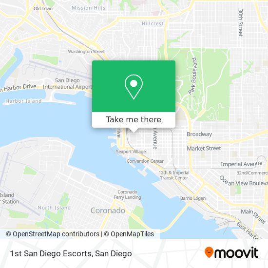Mapa de 1st San Diego Escorts