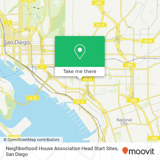 Mapa de Neighborhood House Association Head Start Sites