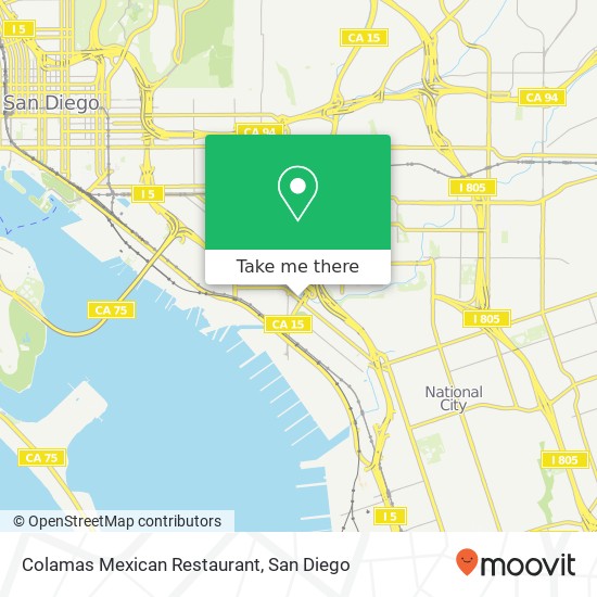 Mapa de Colamas Mexican Restaurant