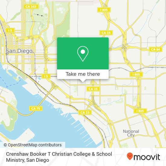 Mapa de Crenshaw Booker T Christian College & School Ministry