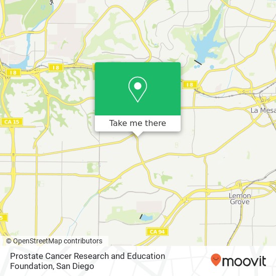 Mapa de Prostate Cancer Research and Education Foundation