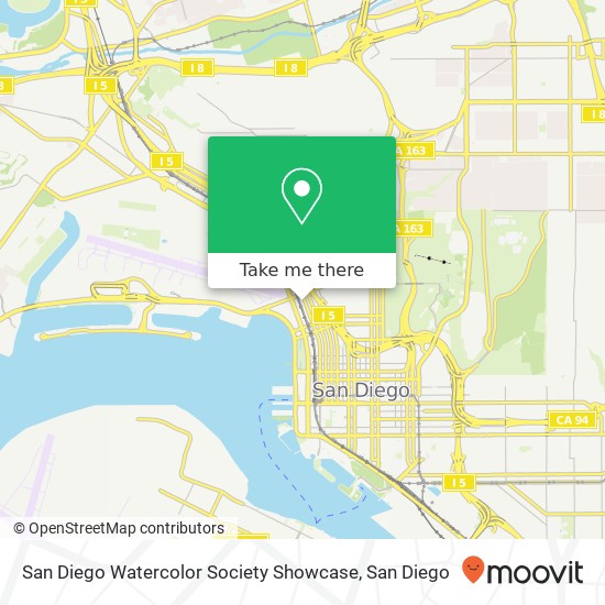 San Diego Watercolor Society Showcase map