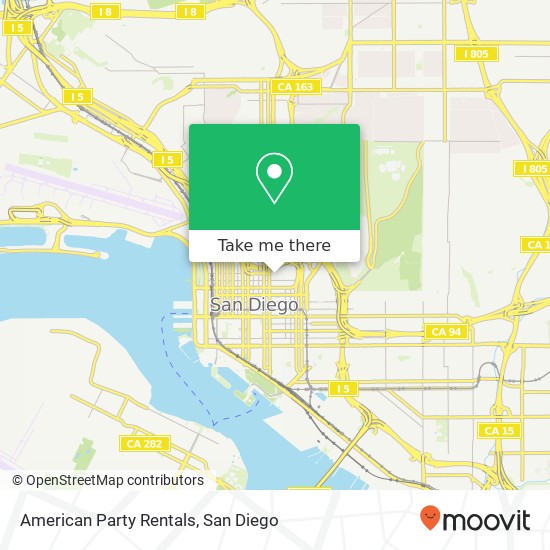 American Party Rentals map