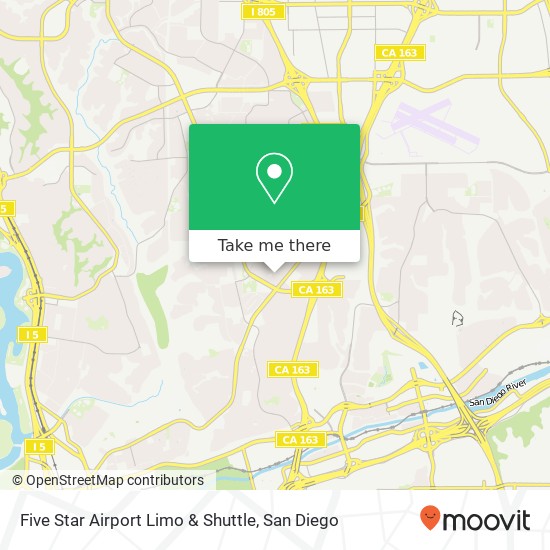 Mapa de Five Star Airport Limo & Shuttle