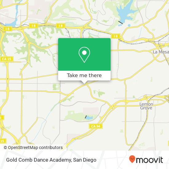 Mapa de Gold Comb Dance Academy