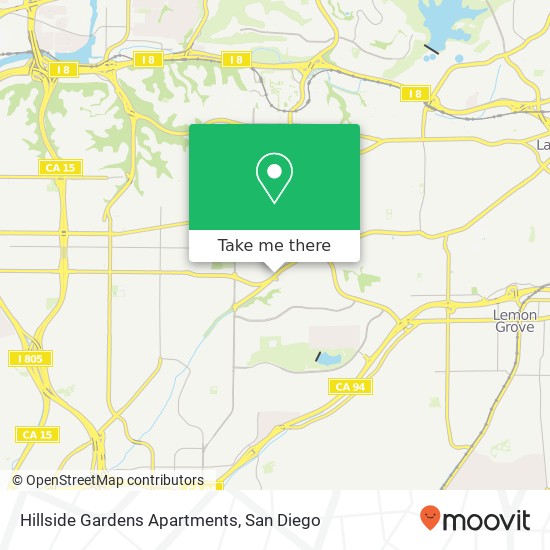 Mapa de Hillside Gardens Apartments