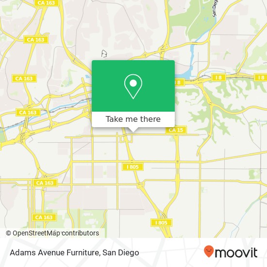 Adams Avenue Furniture map
