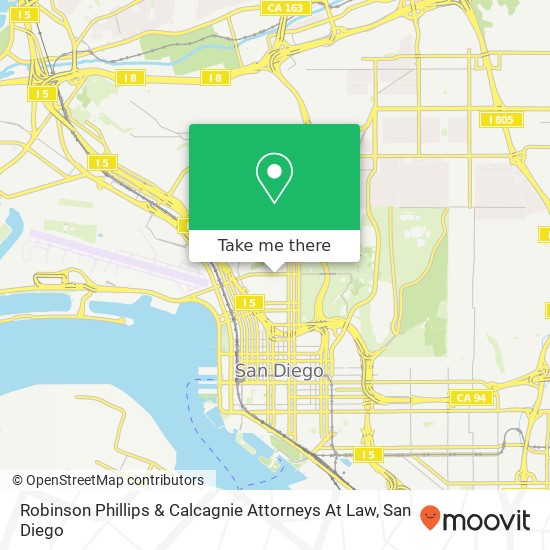 Mapa de Robinson Phillips & Calcagnie Attorneys At Law