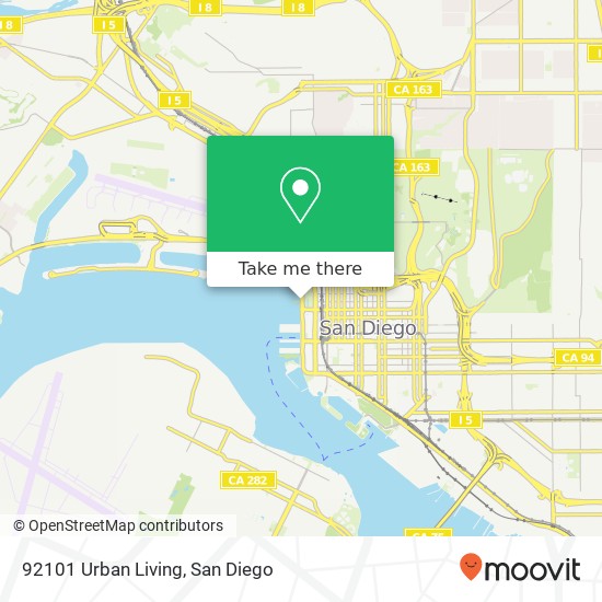 Mapa de 92101 Urban Living