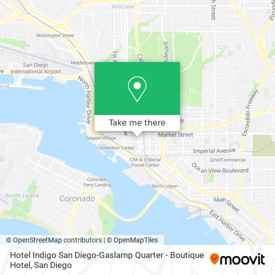 Mapa de Hotel Indigo San Diego-Gaslamp Quarter - Boutique Hotel