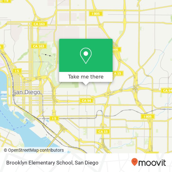 Mapa de Brooklyn Elementary School