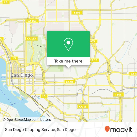 Mapa de San Diego Clipping Service