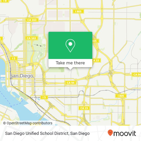 Mapa de San Diego Unified School District