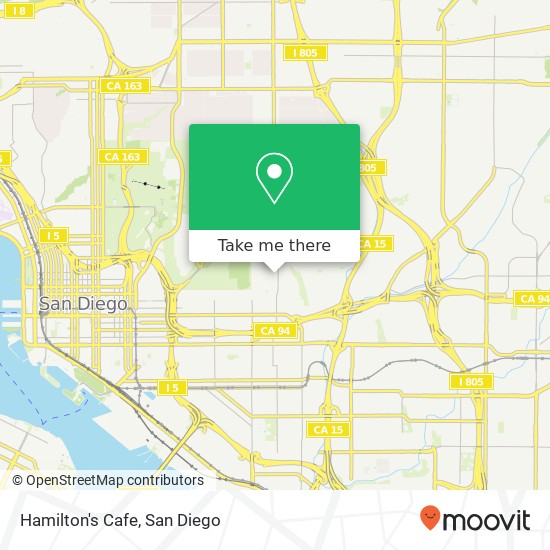 Hamilton's Cafe map