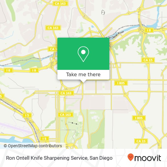 Ron Ontell Knife Sharpening Service map