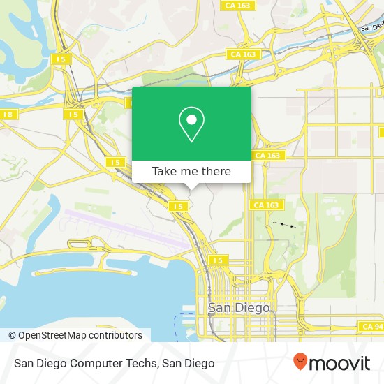 Mapa de San Diego Computer Techs