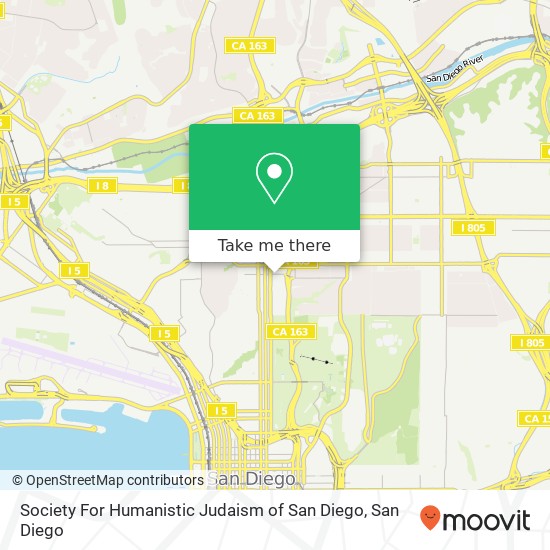 Mapa de Society For Humanistic Judaism of San Diego