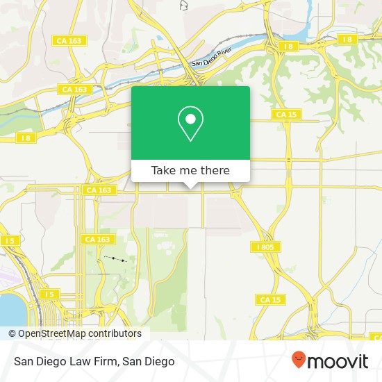 Mapa de San Diego Law Firm