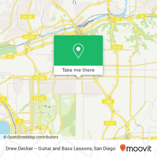 Drew Decker -- Guitar and Bass Lessons map