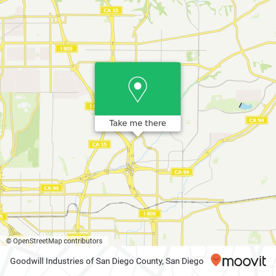 Mapa de Goodwill Industries of San Diego County