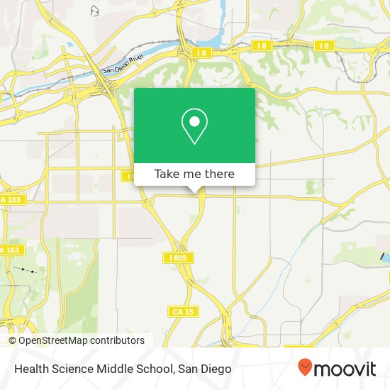 Mapa de Health Science Middle School