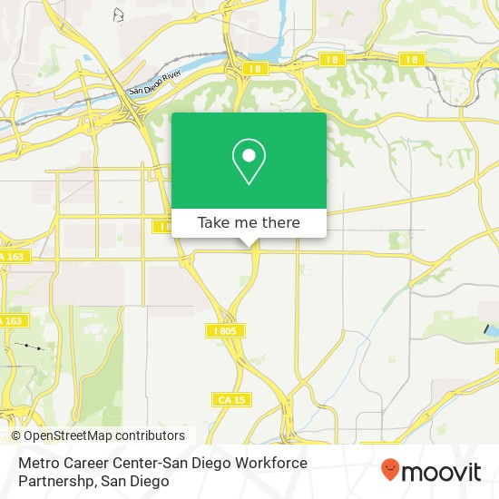 Mapa de Metro Career Center-San Diego Workforce Partnershp