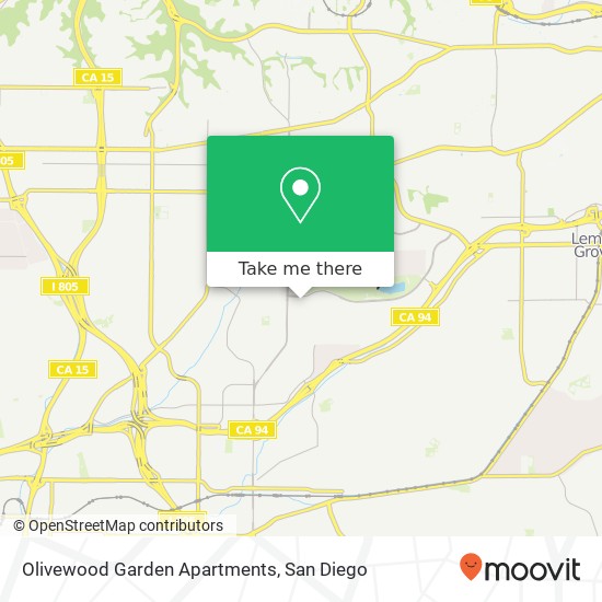 Olivewood Garden Apartments map