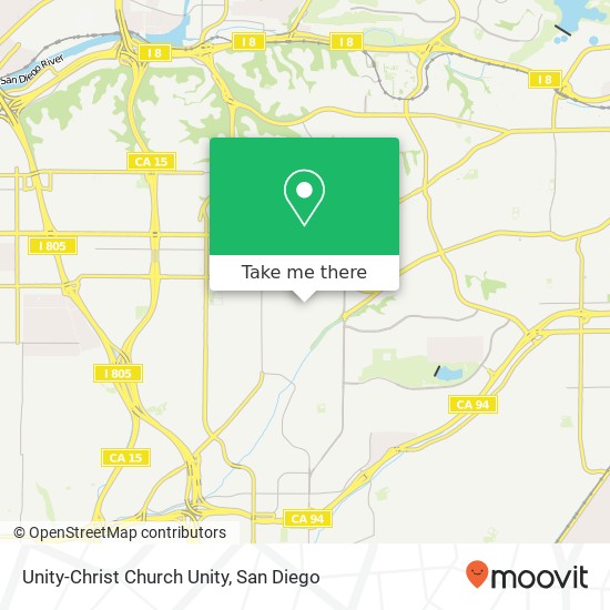Unity-Christ Church Unity map