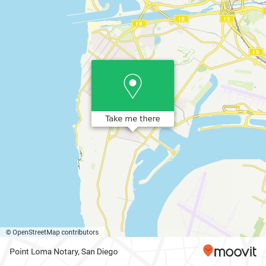 Point Loma Notary map