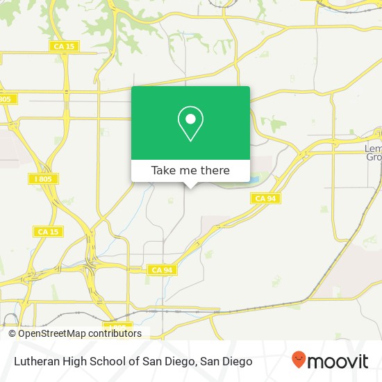 Lutheran High School of San Diego map