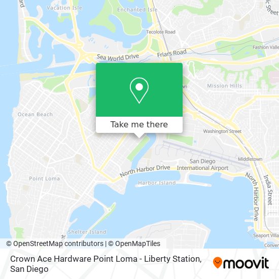 Crown Ace Hardware Point Loma - Liberty Station map