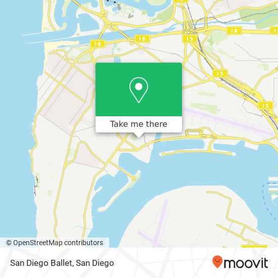 Mapa de San Diego Ballet