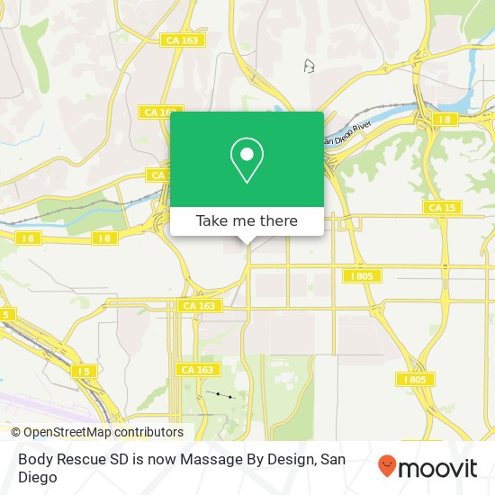 Body Rescue SD is now Massage By Design map