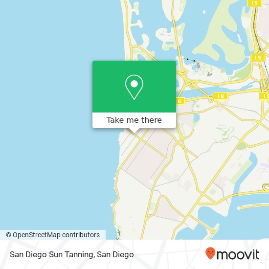 Mapa de San Diego Sun Tanning