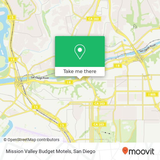 Mission Valley Budget Motels map