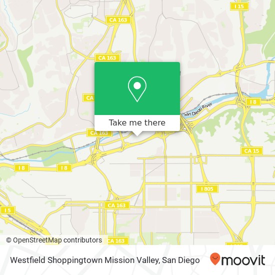 Westfield Shoppingtown Mission Valley map