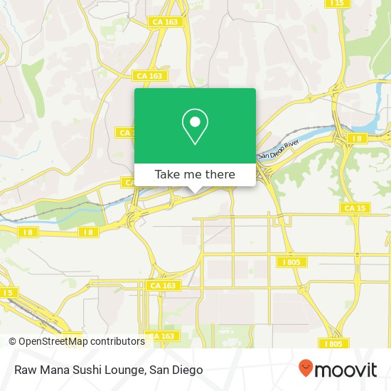 Mapa de Raw Mana Sushi Lounge