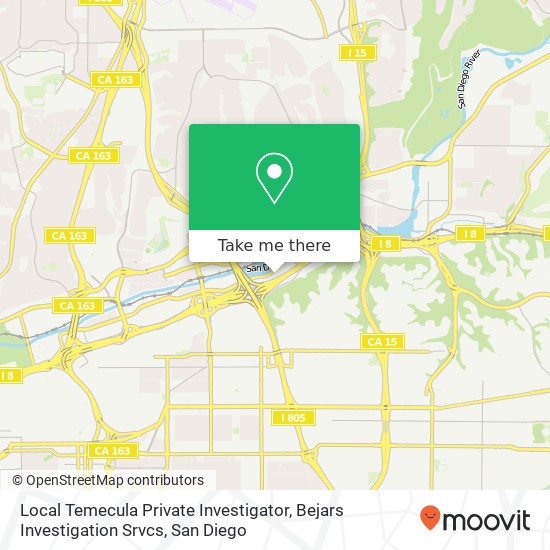 Local Temecula Private Investigator, Bejars Investigation Srvcs map