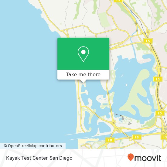 Kayak Test Center map