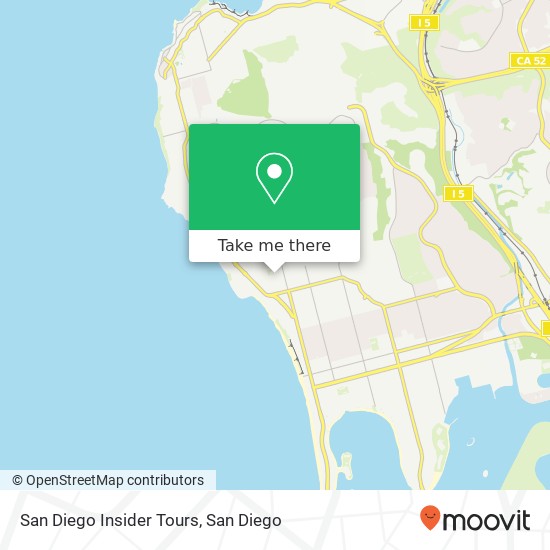 Mapa de San Diego Insider Tours