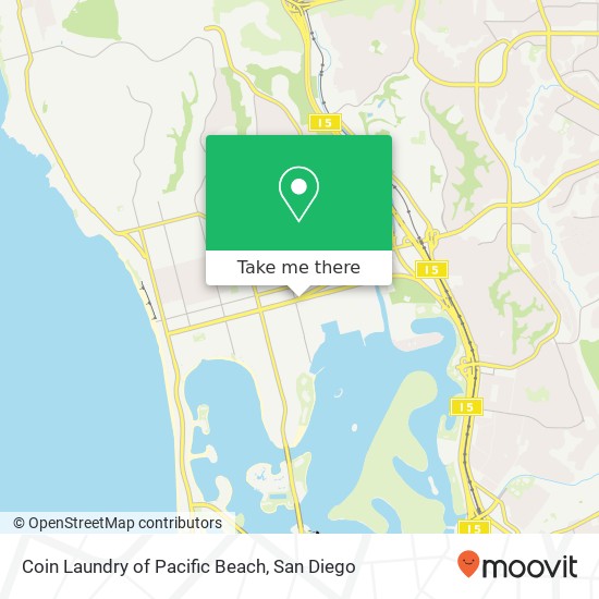 Mapa de Coin Laundry of Pacific Beach
