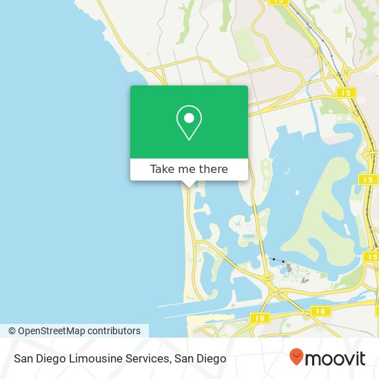 Mapa de San Diego Limousine Services