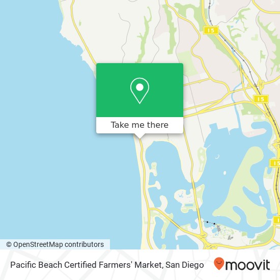 Mapa de Pacific Beach Certified Farmers' Market