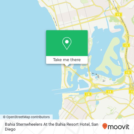Mapa de Bahia Sternwheelers At the Bahia Resort Hotel