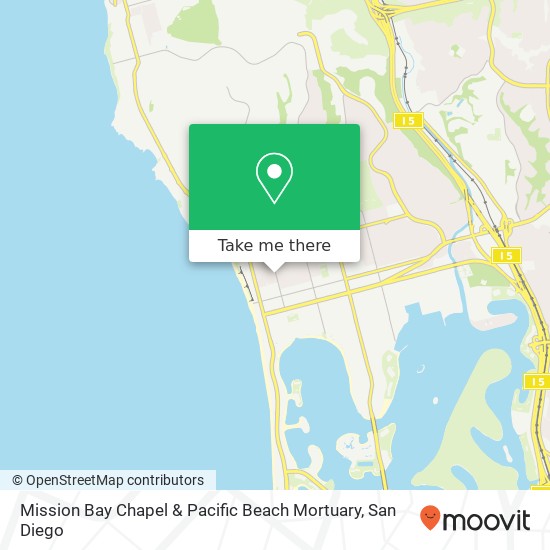Mapa de Mission Bay Chapel & Pacific Beach Mortuary