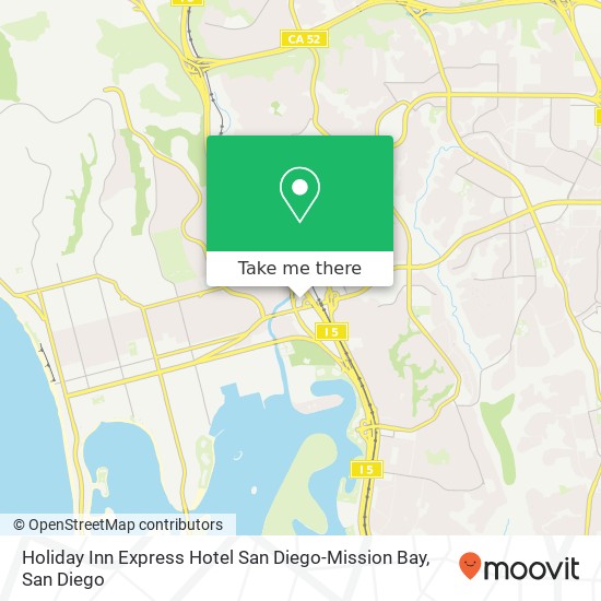 Mapa de Holiday Inn Express Hotel San Diego-Mission Bay