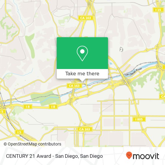 Mapa de CENTURY 21 Award - San Diego