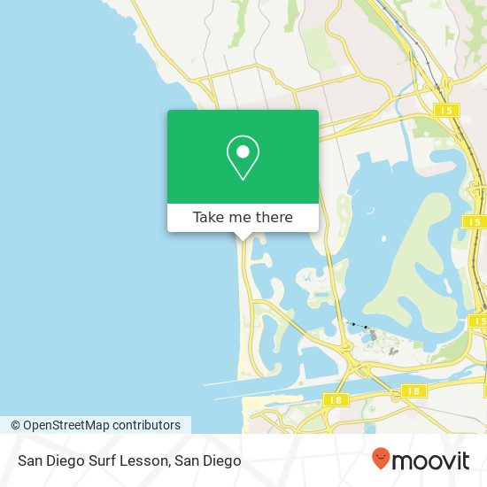 San Diego Surf Lesson map