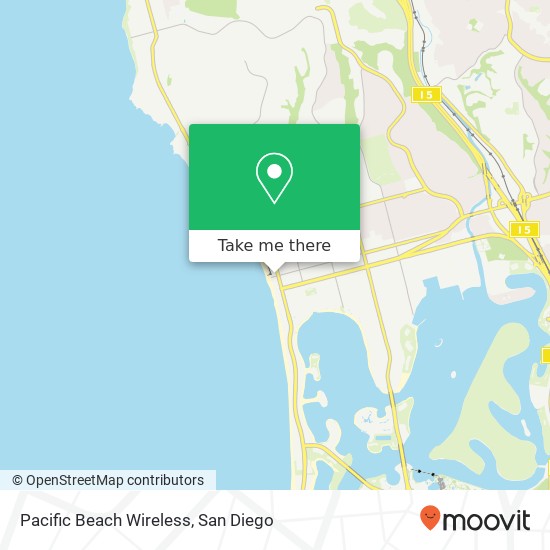 Pacific Beach Wireless map