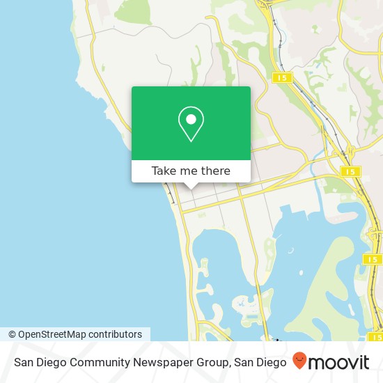 San Diego Community Newspaper Group map